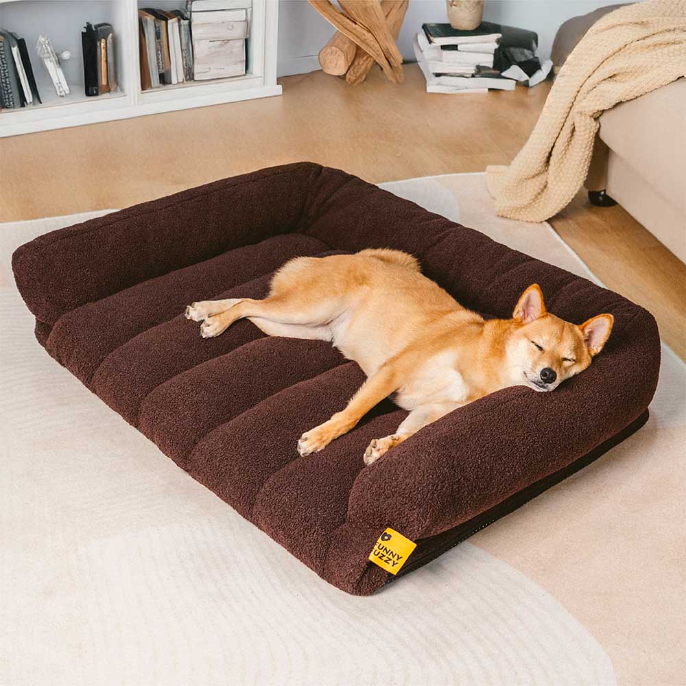 CloudNest Plush Bolster Dog Bed