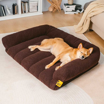 CloudNest Plush Bolster Dog Bed