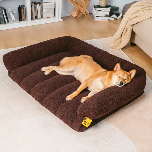CloudNest Plush Bolster Dog Bed