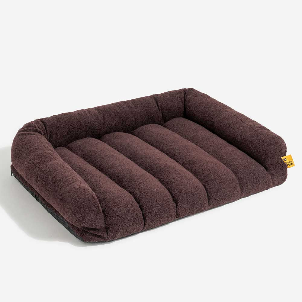 CloudNest Plush Bolster Dog Bed