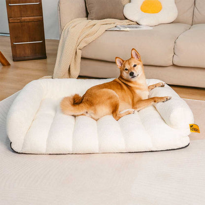CloudNest Plush Bolster Dog Bed