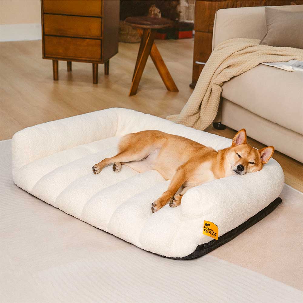 CloudNest Plush Bolster Dog Bed