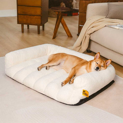 CloudNest Plush Bolster Dog Bed