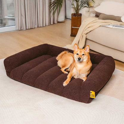 CloudNest Plush Bolster Dog Bed