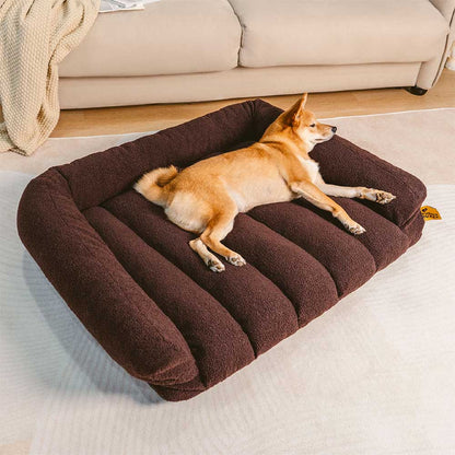 CloudNest Plush Bolster Dog Bed