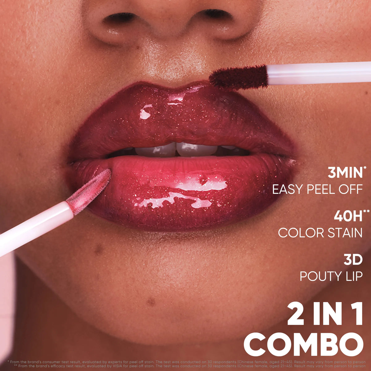 LipLock Duo Peel Off Stain & Plumping Gloss