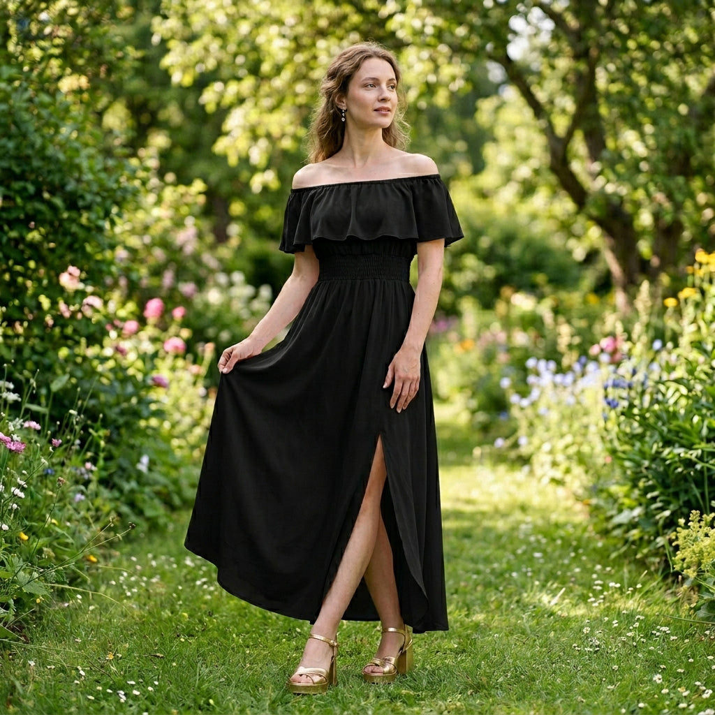 CurveBloom Maxi Dress
