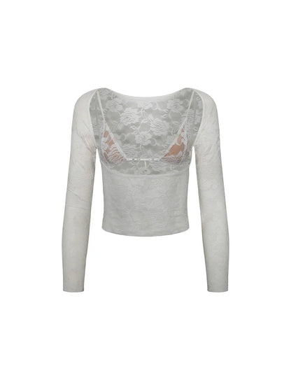 Tempt™ Floral Lace Cut-Out Top