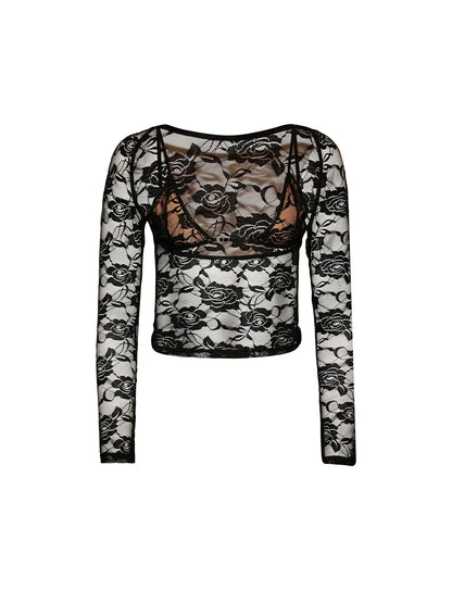 Tempt™ Floral Lace Cut-Out Top