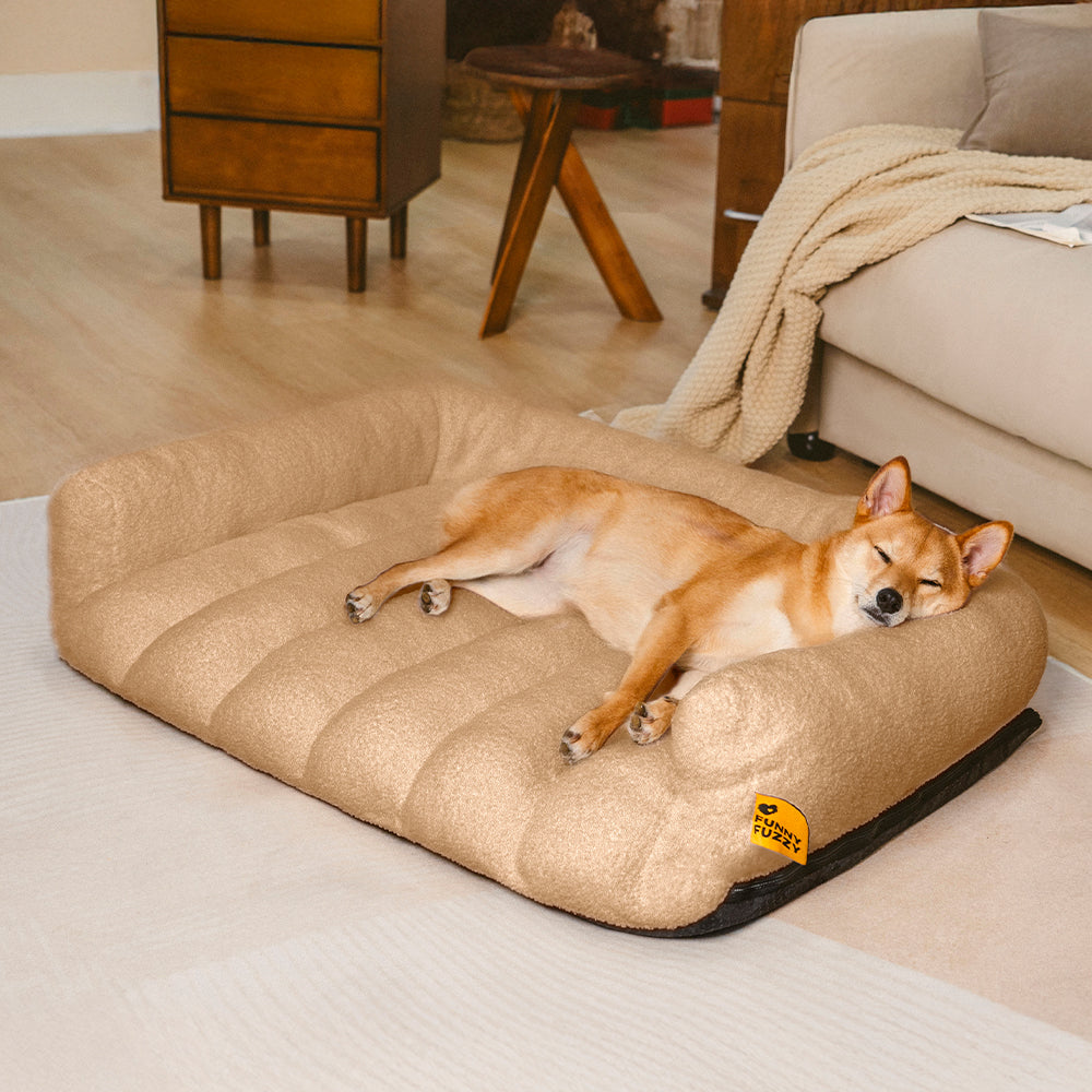 CloudNest Plush Bolster Dog Bed