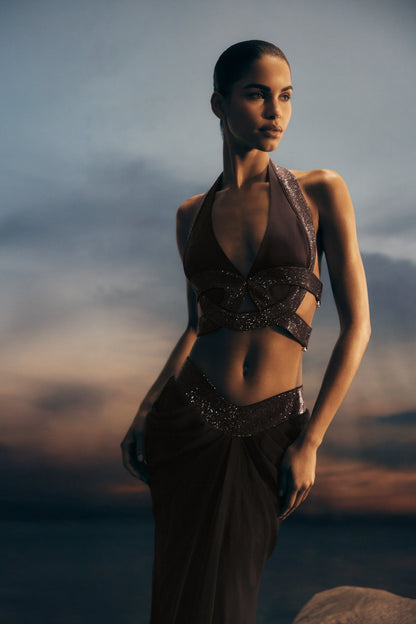 Halter Top - Dark Chocolate